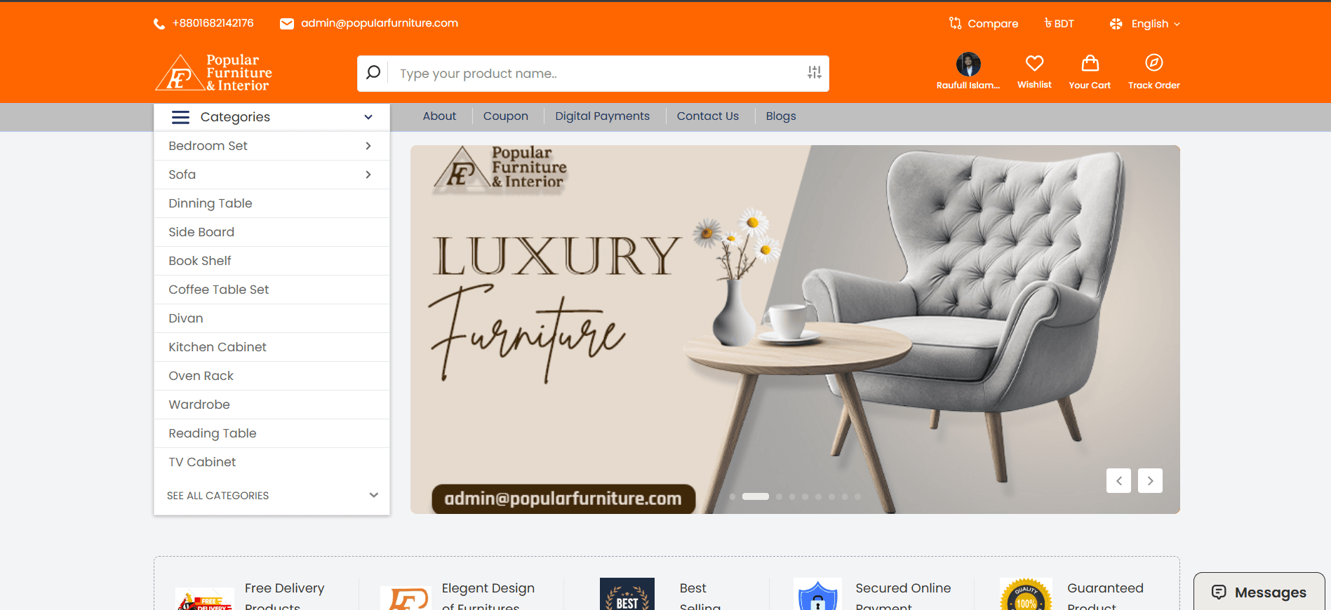 Popular Furniture Website