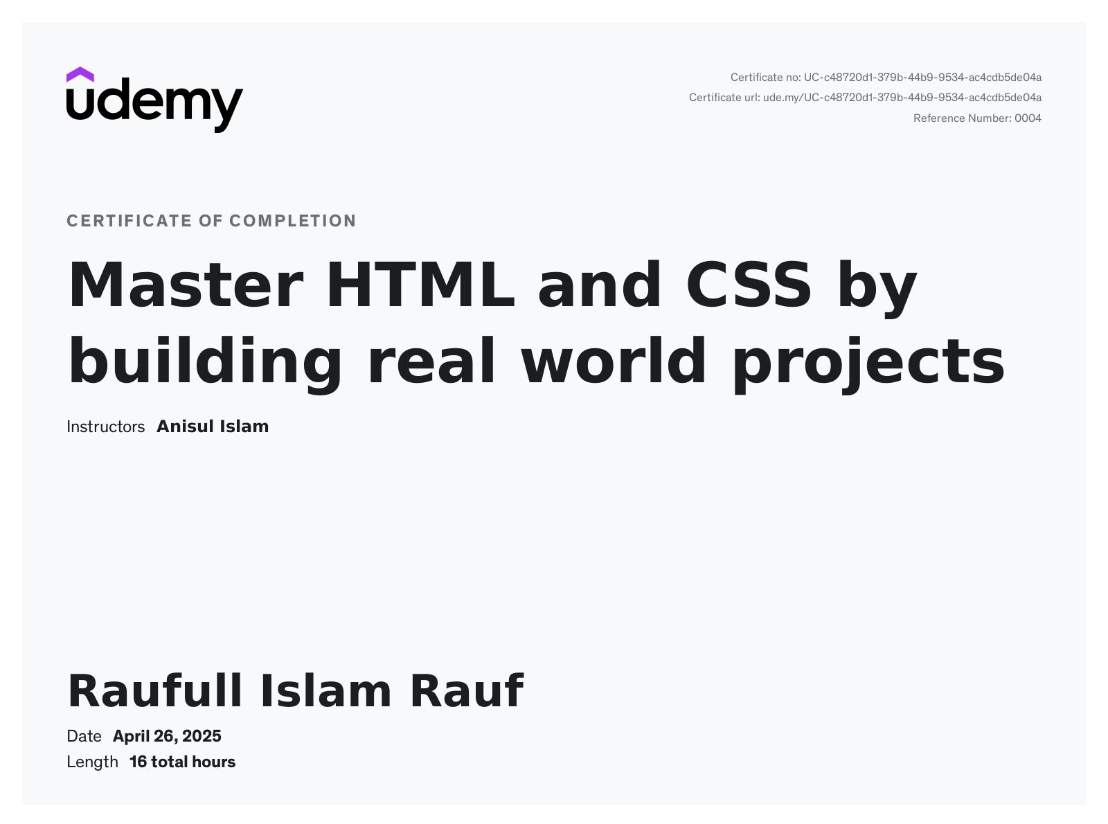 Master HTML and CSS by building real world projects